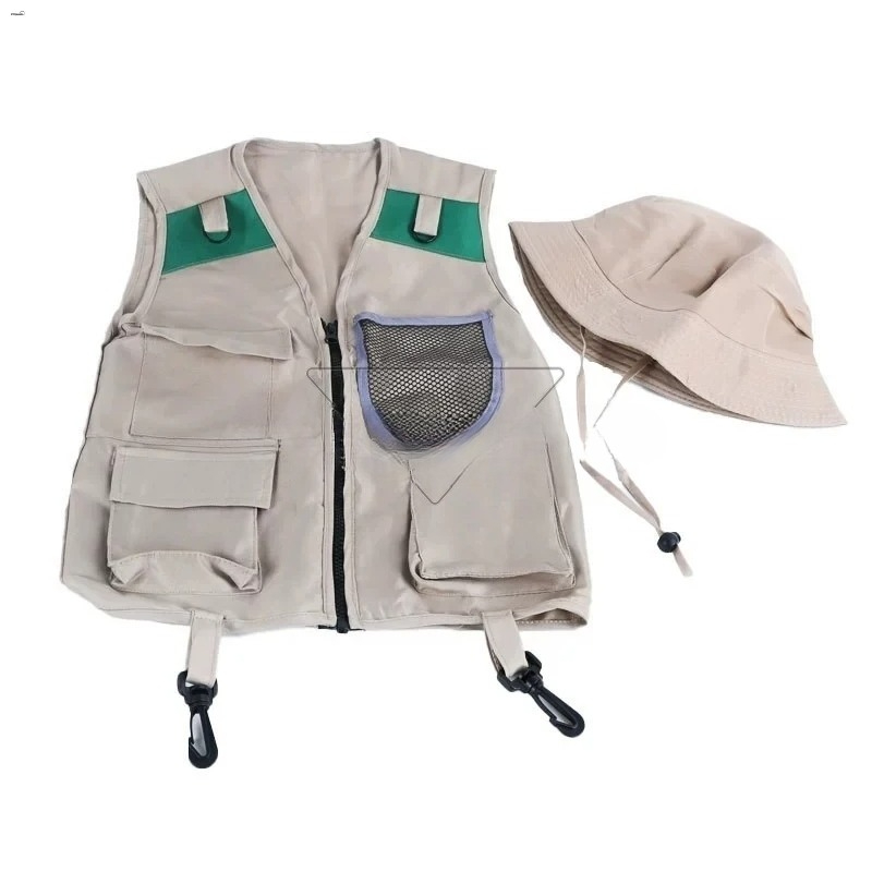 Outdoor Adventure Kit For Boys - Dziecięca kamizelka odkrywcy i kapelusz, strój