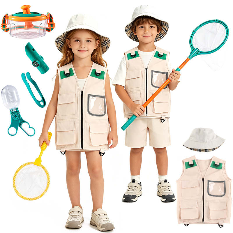 Outdoor Adventure Kit For Boys - Zestaw Przygody Odkrywcy: Kamizelka i Czapka